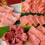 Assortment of 5 kinds of Japanese Black Beef Cuts