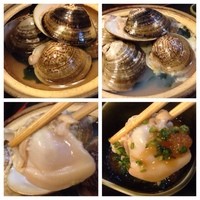 錦 - ハマグリの酒蒸し♪おっきなハマグリ、あまウマ〜♪