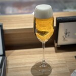 Tsukiji Sushikuro - 生ビール（小）