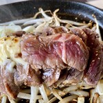 おやじのステーキ - ブルーレア焼きです
ペレットは用意されてない