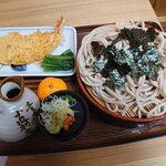 青葉 直利庵 - 天ざる（￥1,350)