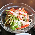中国レストラン 雪園 - 絹さやとパプリカのサラダ