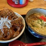 KAGURA - お得なうどんのセット かすうどん+豚丼（小） 