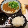 香川一福 - 料理写真:カレーうどん　イカ天　ご飯