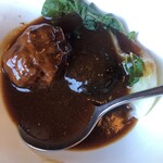 開化亭 - 牛肉の団子と干し椎茸