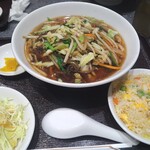 Gyouza No Ousama Ryuugin - サンマー麺と半チャーハン