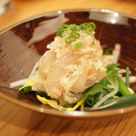 土と青 - カワハギの肝ワサビ和え