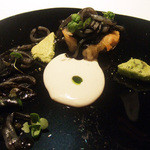 フロリレージュ - 北海道産 鱈 白子のムニエル 墨イカと下仁田葱