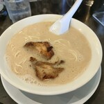 三河開化亭 - 海苔なし白ラーメン