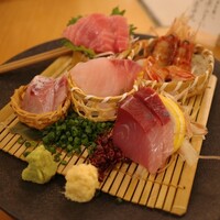 魚の中俣 銀座 - お刺身5点盛り