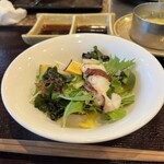 鉄板焼ステーキ 一ッ葉ミヤチク - サラダ、おかわり