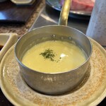 鉄板焼ステーキ 一ッ葉ミヤチク - コーンスープ