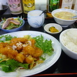 広東料理 天天 - エビチリソース煮セット ¥1000