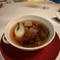 広東料理 センス - 海鮮佛跳牆 長崎 島原養鼈　鼈の蒸しスープ　干し貝柱　鮑　螺貝