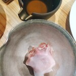 飯田商店 - つけ麺の根布水と薄切り叉焼