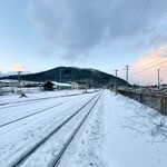 おさんぽカフェ - 新得駅ホームからの風景