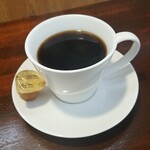 キッチン ブルー グローブ - ホットコーヒーのアップ