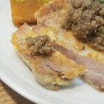 キッチン ブルー グローブ - デュクセルを乗せて