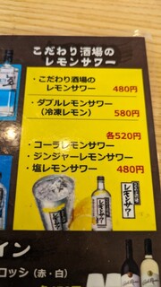 h Sumibiyakiniku Kicchou - レモンサワーを注文
