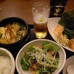 サトミ - 料理写真:海鮮ﾁｹﾞ。(ﾋﾞｰﾙは別注文）