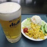 食事処　あおば  - 生ビールとポテトサラダ