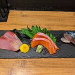 ⽥町そばまえ by moto - 「お造りおまかせ3種盛り」