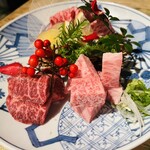 アスク ザ ミート - おまかせ熟成肉3種盛り