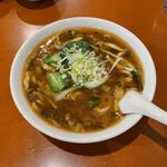 キッチン富士 - 野沢菜と豚肉のとろみ麺 1,160円