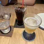 Agato - クレープセットのアイスコーヒーと単品注文のシードル