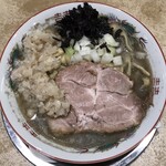 新潟老麺 あばり - 燕鬼背脂老麺 1000円+煮干しMAX130円]