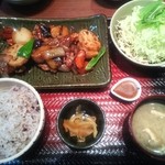 Ootoya - 鶏と野菜の黒酢あん定食￥７９０