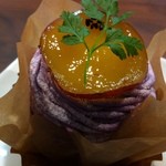 パティスリー ハレ - 上品なクリームたっぷり、むらさき芋のモンブラン399円