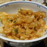 手打ちそば 大石 - ランチのかき揚げ丼