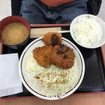 吉志パーキングエリア（下り線）スナックコーナー - 料理写真:三種のフライ定食