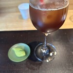 やまぐち - アイスコーヒーとお茶菓子