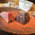 やまぐち - 牛ヒレ肉 炭火焼 藻塩と山葵