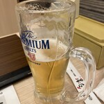 回転寿し 旬楽 - プレミアムモルツ(飲みかけ)