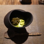 6 - じーまみ豆腐、ヘーゼルナッツ、キャビア