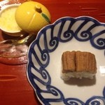 明日香 - 柚子シャーベット 穴子寿司