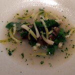 ラチュレ - 蝦夷鹿タンのブレゼ　蛤スープ