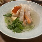Ikejiri Ihatsuten - 鮭ハラスと豆腐の揚げだし いくらのせ