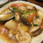 黒龍天神樓 - カキと下仁田葱のオイスターソース煮