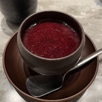 焼肉うしごろ - ブルーベリーソースのブラマンジェ
