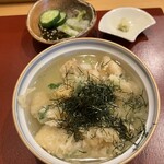 てんぷら天穹 - 天茶　小柱と芝海老のかき揚げ