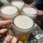 くじら 天神店 - キンキンに冷えた生ビールで乾杯♫