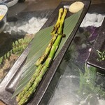 くじら - アスパラ 素焼き
