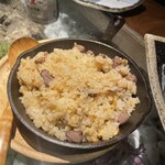 くじら - 牛肉のガーリックライス