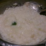 北の味紀行と地酒 北海道 - New：石狩鍋にご飯を投入し出来上がった雑炊（リゾット風） 294円