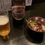 Furai ya - 瓶ビールとお通し