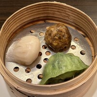 中国料理 彩龍 - 蒸し点心三種盛り合わせ